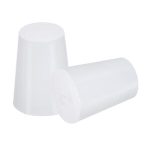 MECCANIXITY Silicone Rubber Tapered Plug 32mm to 42mm Solid White for Powder Coating, Painting, Anodizing, Plating, Sandblasting, Laboratory Use 2 Pieces