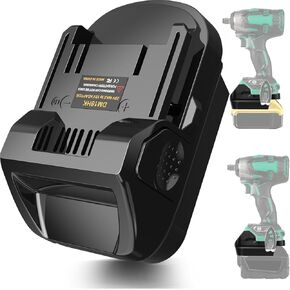Battery Adapter for Hitachi 18V Battery & for Metabo HPT 18V Battery Cordless Tool Fit for DeWalt 20V Battery & for Milwaukee M18 18V Battery Use Convert for Metabo HPT 18V Slide Battery(Adapter Only)