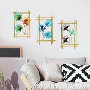 dreamskip Metal Wall Art Modern Large Tree of Life Wall Art with Multi Colored Leaves Handcrafted Outdoor Wall Decor Wall Sculpture for Living Room, Bedroom, Home, Garden (24.5 Inches)