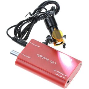 Dental Protable LED Head Light Lamp for Dental Surgical Medical Binocular Loupe Metal Clip with Plastic Body for Fast Heat Dissipation (Silver)