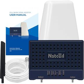 Cell Phone Boosters Cell Booster Up to2500 sq ft Band 66/25/2/4/5/12/13/17 Cell Phone Signal Booster for Home Office All U.S. Carriers FCC Approved