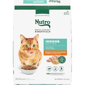 Nutro Wholesome Essentials Indoor Dry Cat Food, Chicken & Brown Rice Recipe, 5 lbs.