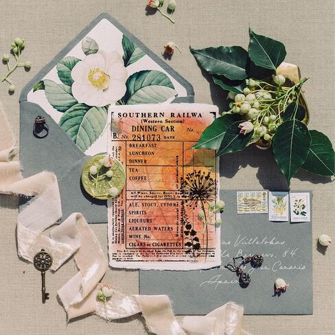 GLOBLELAND 11.7x8.3in Vintage Ticket Postcard Clear Stamps Postage Silicone Stamps Rubber Stamp Retro Silicone Transparent Seal Stamps for Card Making Scrapbooking Decoration in Saudi Arabia