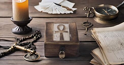 صندوق مجوهرات خشبي مزخرف مصنوع يدويًا مع منظم مجوهرات نحت عنخ، صندوق تذكار، صندوق كنز، حامل حلية، صندوق تخزين، صندوق قفل، 4 × 4 بوصات، هدايا الانتقال لمنزل جديد (أزرق) in Kuwait