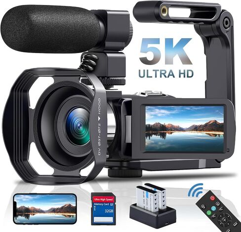 Camcorder Video Camera 4K Ultra 44MP with IR Night Vision,18X Digital Zoom Camcorder Recorder 3" 270° Rotation Touch screen Vlogging Camera for YouTube with Remote Control,2 Batteries,32GB SD Card in Saudi Arabia