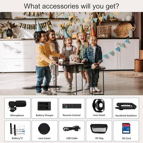Camcorder Video Camera 4K Ultra 44MP with IR Night Vision,18X Digital Zoom Camcorder Recorder 3" 270° Rotation Touch screen Vlogging Camera for YouTube with Remote Control,2 Batteries,32GB SD Card in Saudi Arabia
