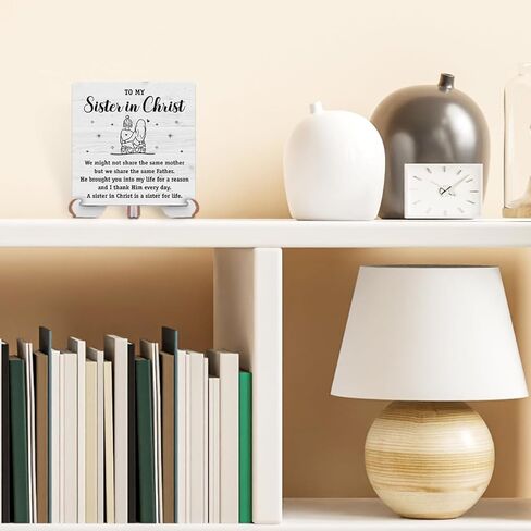 Inspirational Christian Desk Decor Wood Sign Religious Bible Verse Decorative Plaque with Wood Stand for Christian Home Bedroom Girls Women Room Office Shelf Table Decor in Saudi Arabia