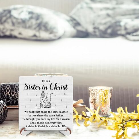 Inspirational Christian Desk Decor Wood Sign Religious Bible Verse Decorative Plaque with Wood Stand for Christian Home Bedroom Girls Women Room Office Shelf Table Decor in Saudi Arabia