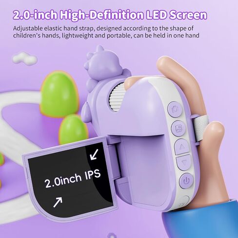 مجهر للأطفال - مجهر رقمي محمول بدقة 1080 بكسل، جيب محمول 500X مع 8 مصابيح LED، شاشة LCD مقاس 2 بوصة، هدايا عيد ميلاد للعلوم التعليمية للأعمار 3 4 5 6 7 8 بنات أولاد وردي in Saudi Arabia