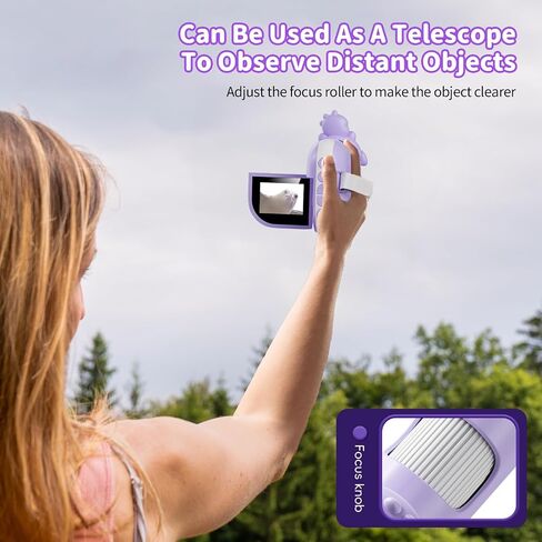 مجهر للأطفال - مجهر رقمي محمول بدقة 1080 بكسل، جيب محمول 500X مع 8 مصابيح LED، شاشة LCD مقاس 2 بوصة، هدايا عيد ميلاد للعلوم التعليمية للأعمار 3 4 5 6 7 8 بنات أولاد وردي in Saudi Arabia