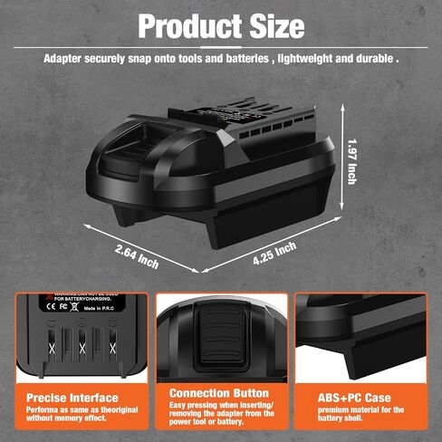 Battery Adapter for Hitachi 18V Battery & for Metabo HPT 18V Battery Cordless Tool Fit for DeWalt 20V Battery & for Milwaukee M18 18V Battery Use Convert for Metabo HPT 18V Slide Battery(Adapter Only) in Saudi Arabia