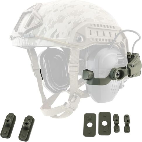 Tactical Earmuffs Helmet Rail Adapter for MTEK Rail/ARC Rail/Wendy 2.0 3.0 Rail Helmet, for Walker's Razor Ear Muff (DE) in Kuwait