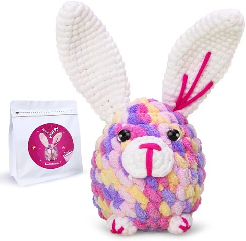 NestledCrafts Crochet Kit for Beginners Kids, Amigurumi Crochet Animal Kit, Easy Learn to Crochet with Step-by-Step Video Tutorials (PIPI) in Saudi Arabia