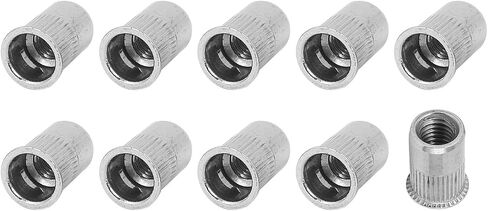 Sealed Rivet Nuts (M5) 20Pcs, 304 Stainless Steel Blind Closed End Threaded Insert Nuts - for Furniture Mechanical Fasteners, Silver Tone in Saudi Arabia