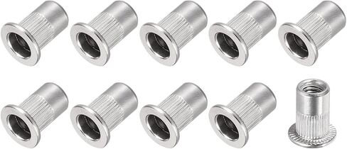 Sealed Rivet Nuts (M5) 20Pcs, 304 Stainless Steel Blind Closed End Threaded Insert Nuts - for Furniture Mechanical Fasteners, Silver Tone in Saudi Arabia