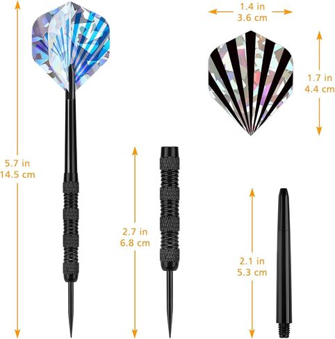 Accmor Steel Tip Darts, Professional Metal Darts, Darts Metal Tip Set, Metal Darts for Dartboard,18 pcs in Kuwait