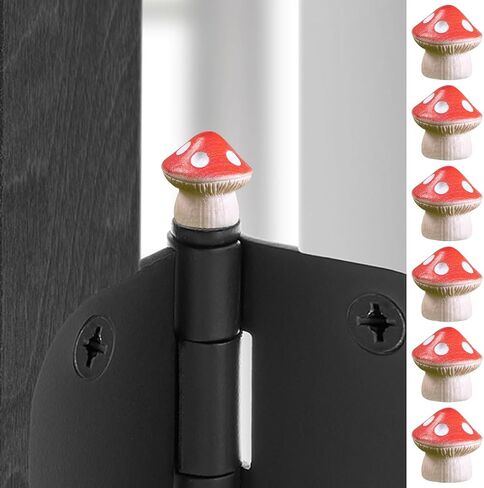 Door Hinge Heads Decorative Topper - Hinge Head Mushroom - Magnetic Hinge Head Trinket - Hinge Pin Topper Miniature (Original, Set of 6) in Saudi Arabia