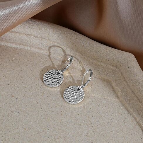 Hammered Gold Hoop Earrings for Women Disc Circle Earrings 14K Gold Handmade Earrings Hypoallergenic Dangle Earrings for Women in Saudi Arabia