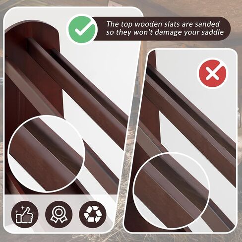 Pine Wood Saddle Rack Saddle Stand for English and Western Saddles Horse Tack Organizers Horse Supplies Accessories Equipment for Displaying Trophy Saddles at Home in Saudi Arabia