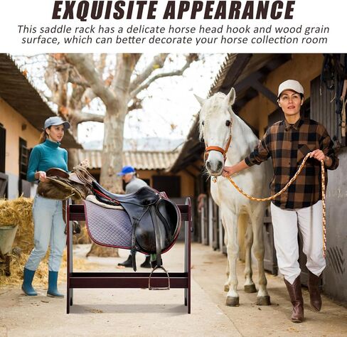 Pine Wood Saddle Rack Saddle Stand for English and Western Saddles Horse Tack Organizers Horse Supplies Accessories Equipment for Displaying Trophy Saddles at Home in Saudi Arabia