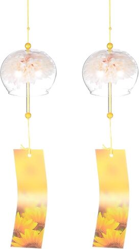 3-Pack Japanese Wind Chimes, Glass Wind Bells Handmade Pendant, Glass Hanging Wind Chimes for Outdoor/Garden/Patio/Home/Yard Decoration [3 Colors] in Saudi Arabia