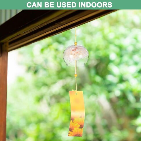 3-Pack Japanese Wind Chimes, Glass Wind Bells Handmade Pendant, Glass Hanging Wind Chimes for Outdoor/Garden/Patio/Home/Yard Decoration [3 Colors] in Saudi Arabia