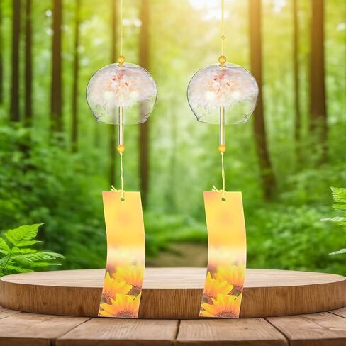 3-Pack Japanese Wind Chimes, Glass Wind Bells Handmade Pendant, Glass Hanging Wind Chimes for Outdoor/Garden/Patio/Home/Yard Decoration [3 Colors] in Saudi Arabia