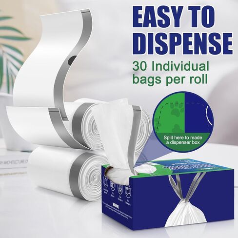 120 Pack Litter Box Robot 3 and 4 Waste Bags, 2.5 Mils Extra Thick Litter Box Liner, Box Drawstrings Closure Waste Bags for Self-Cleaning Litter Box in Saudi Arabia