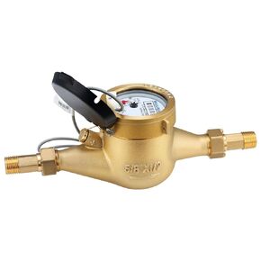 MEASUREMAN 3/4" Npt Couplings Water Meter, 20MM Measuring in Cubic Meter, Cold Water Meter for Garden or Home