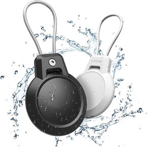 Waterproof AirTag Keychain Holder - 4 Pack Airtag Holder for Apple AirTag, 360° Robust Protective AirTag Case with Wire Cable, AirTag Accessories, Airtag Holders for Luggage, Backpack, Key, Pet