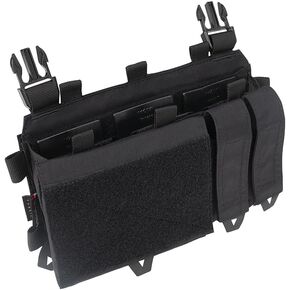 Tactical Triple Magazine Pouch with UTX Buckles Quick Release Combined with Chest Mini Rig and Vest