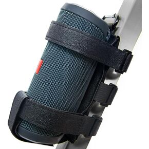 Portable Bike Golf-Cart Speaker Mount - JBL speaker mount Waterproof Speaker Strap Outdoor Speaker Attachment Adjustable Accessory for Most Bluetooth Wireless Speakers Holder Bar Rail (Black)