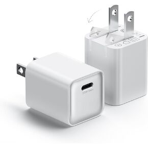 شاحن iPhone 15 16 شحن سريع، كتلة شاحن USB C بقدرة 30 وات مع تقنية GaN III، وPD3.0 وPPS شاحن حائط قابل للطي لهاتف iPhone 16/15 والمزيد من السلسلة، وGalaxy، وiPad، ومتوافق مع MagSafe