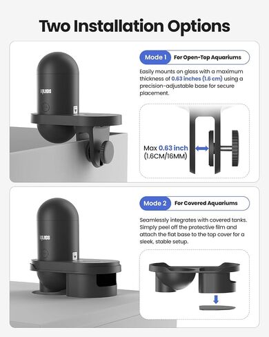 Automatic Fish Feeder with 2.5K Camera, WiFi/App Control, WOLMDS Moisture-Proof Vacation Food Dispenser | 2.4G Precision Feed System, Visual Monitor for Aquariums, Terrariums, Turtle Pens, Betta Tanks in Saudi Arabia