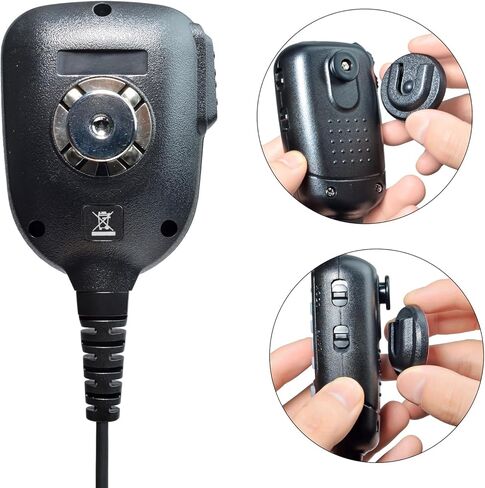 2PCS Universal CB Mic Holder with Adhesive Back, Vehicle Mic Clip Mount for Mobile Ham Radio Handheld Speaker Mics with Round Knob in Saudi Arabia