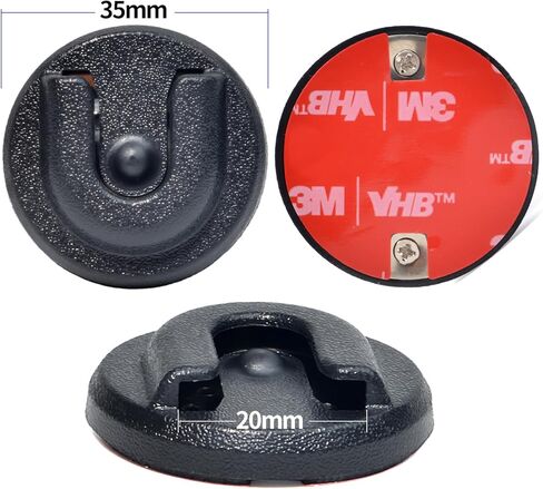 2PCS Universal CB Mic Holder with Adhesive Back, Vehicle Mic Clip Mount for Mobile Ham Radio Handheld Speaker Mics with Round Knob in Saudi Arabia