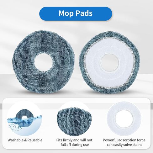 X10 Pro Omni Replacement Parts Kit for Eufy X10 Pro Omni Robot Vacuum Accessories Kit, Cleaner Inclue 1 Roller Brush with Bristles, 6 Dust Bags, 4 Side Brushes, 4 Hepa Filters, 4 Mop Pads in Saudi Arabia