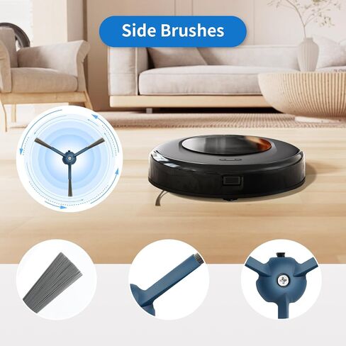 X10 Pro Omni Replacement Parts Kit for Eufy X10 Pro Omni Robot Vacuum Accessories Kit, Cleaner Inclue 1 Roller Brush with Bristles, 6 Dust Bags, 4 Side Brushes, 4 Hepa Filters, 4 Mop Pads in Saudi Arabia