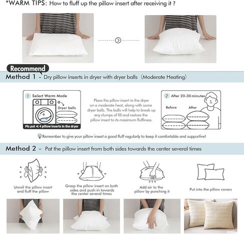 MIULEE Pack of 4 18x18 Inch Outdoor Pillow Inserts Waterproof Decorative Throw Pillow Insert, Square Lumbar Garden Pillow Form for Patio Sofa Couch in Kuwait