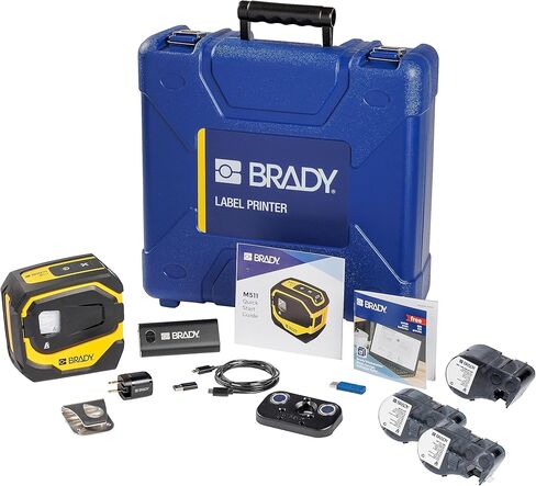 مجموعة طابعة الملصقات المحمولة Brady M410 مع برنامج معرف المنتج والسلك، وحقيبة الحمل، وبطارية قابلة لإعادة الشحن والشاحن، وحوامل مغناطيسية وأدوات مساعدة، 11.5 بوصة ارتفاع × 6 بوصة عرض × 3.5 بوصة ارتفاع in Saudi Arabia