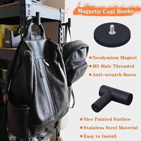 MUTUACTOR Magnetic Utility Hooks,1PCS Neodymium Magnet Strong Garage Hook Heavy Duty,2PCS Anti-Slip Magnetic Hook Extension Cord for Organizer Impact Drilling Drivers Electric Cable Line Garden Hoses in Saudi Arabia