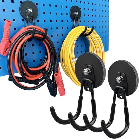 MUTUACTOR Magnetic Utility Hooks,1PCS Neodymium Magnet Strong Garage Hook Heavy Duty,2PCS Anti-Slip Magnetic Hook Extension Cord for Organizer Impact Drilling Drivers Electric Cable Line Garden Hoses in Saudi Arabia