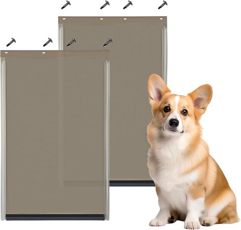 2PACK Dog Door Replacement Flaps with Screws - Fits Petsafe Dog Door PAC11-11039 Measures 10 1/8" X 16 7/8", Large BPA Free Doggie Door Replacement Flaps Weather Resistant Doggy Door Replacement Flap in Saudi Arabia