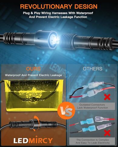 طقم شريط إضاءة LED مقاس 7 بوصات مع سرج سلكي للتبديل الدائري 2 من الرصاص الأبيض LED أضواء جراب ثلاثي الصفوف بقعة الفيضانات كومبو شعاع مقاوم للماء على الطرق الوعرة أضواء الطريق لشاحنة جيب ATV SUV UTV قارب in Kuwait
