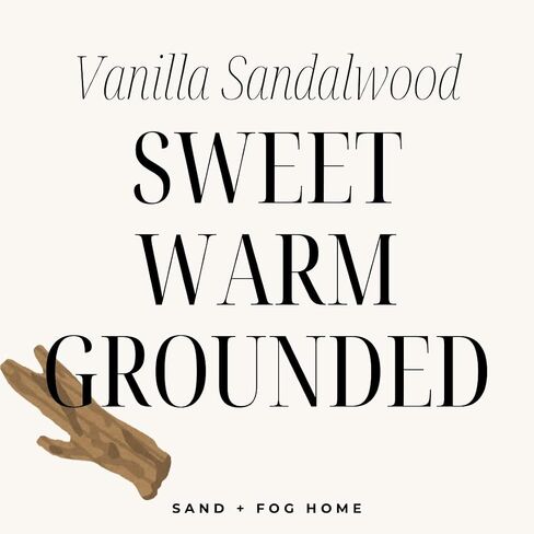 Sand + Fog Scented Candle - Vanilla Sandalwood – Additional Scents and Sizes – 100% Cotton Lead-Free Wick - Luxury Air Freshening Jar Candles - Perfect Home Decor – 12oz in Kuwait