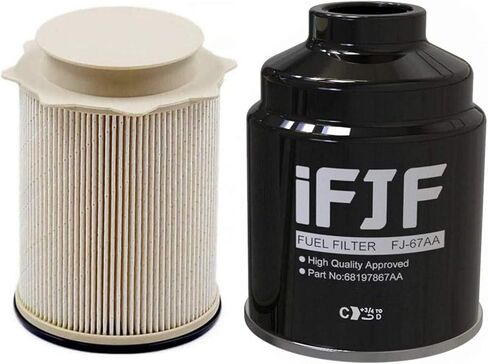 iFJF 68197867AA 68157291AA فلتر الوقود واستبدال فلتر الزيت 5083285AA لـ Ram 6.7L 2013-2018 2500 3500 4500 5500 محركات الديزل يستبدل 68065608AA FS53000 68197867AB 5016547AA in Saudi Arabia