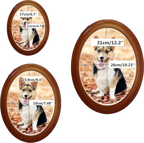 Oval Picture Frames,Classic Oval Wood Picture Frame Wooden Wall Hanging Picture Frames for Home Office Wall Décor(Black,10 inch) in Kuwait