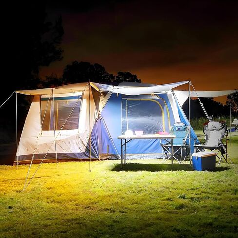 12V Led Light Strip Camping Light Dimmable Work Light Camping Lantern Interior Car Lights Room Light Rv Accessories Waterproof IP67 White/Amber in Saudi Arabia