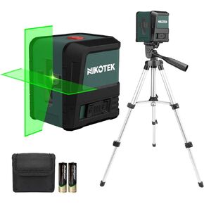 Laser Level, Self-leveling Green Line Laser With Horizontal and Vertical Lines for Construction and Picture Hanging, Battery Included