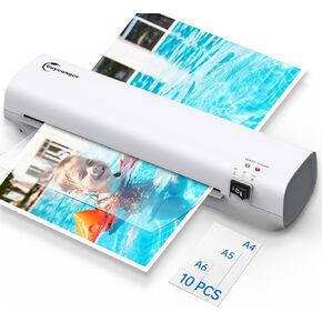 Laminator Machine, 9 Inch Laminator Hot & Cold for A4/A5/A6, Laminator Machine with 10 Laminating Sheets, Thermal Laminating Machine for Home School Office